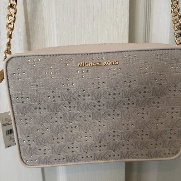 Michael Kors Natural Cream Jet Set Crossbody Bag - Picture 3 of 15